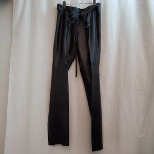 Black Italian Leather Pants